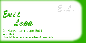 emil lepp business card